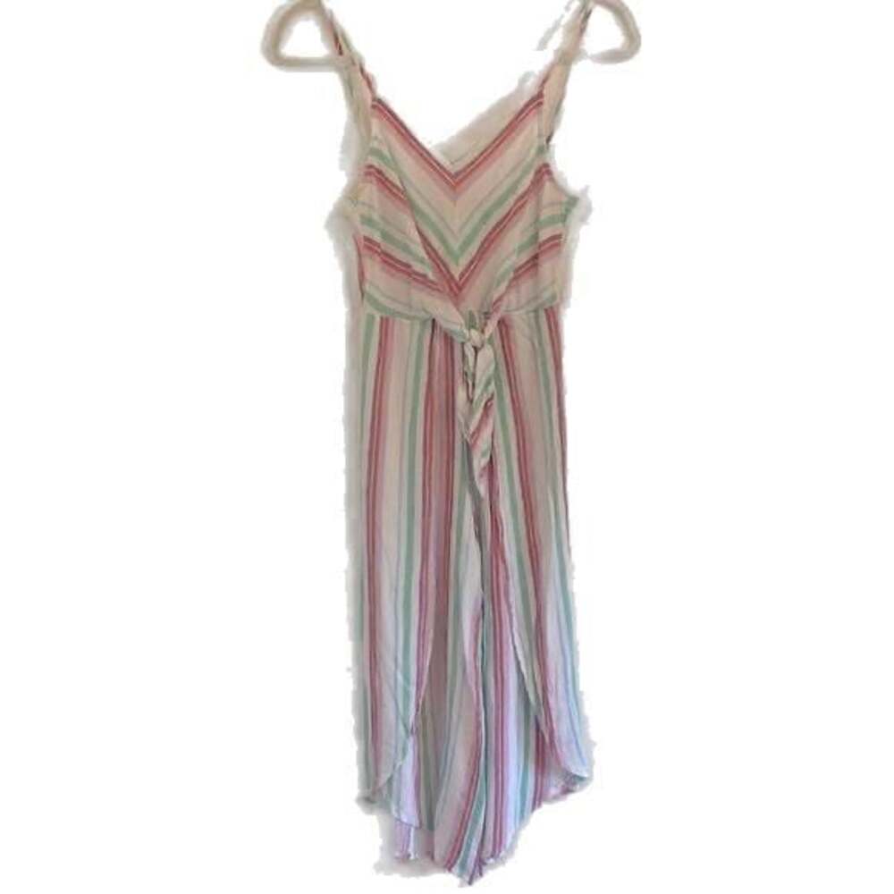 Size S Mimi Chica Striped Jumpsuit With Front Tie